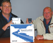 Herman Snyman and Hendri Verster of Timeless Technologies with the PathfindIR II.